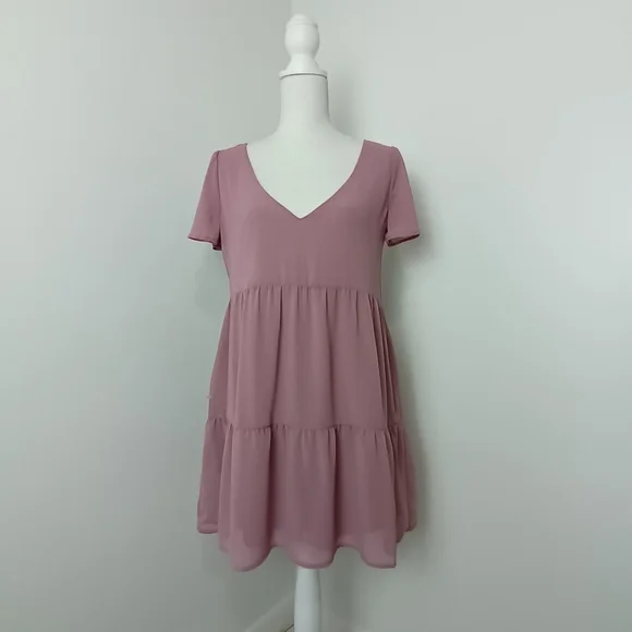CIA Mini Dress ~ Antique Rose Chiffon by Show Me Your Mumu